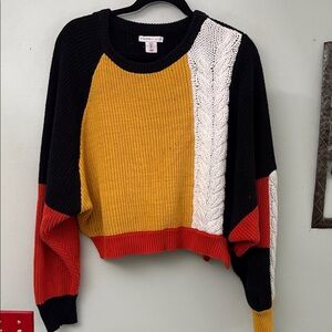 Sincerely Jules oversized Knit Sweater - Black, Yellow, Red, White L